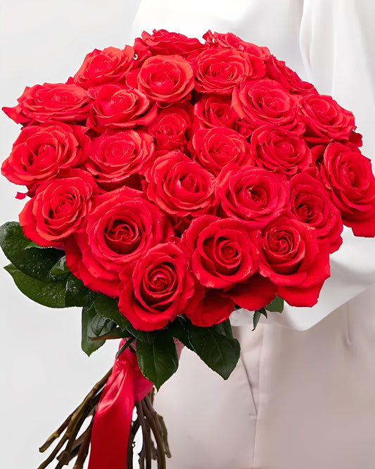 50 Premium Red Roses Bouquet