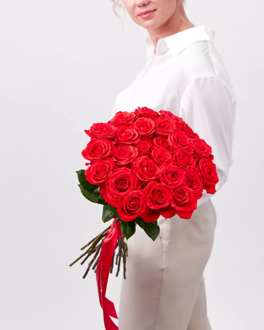 50 Premium Red Roses Bouquet