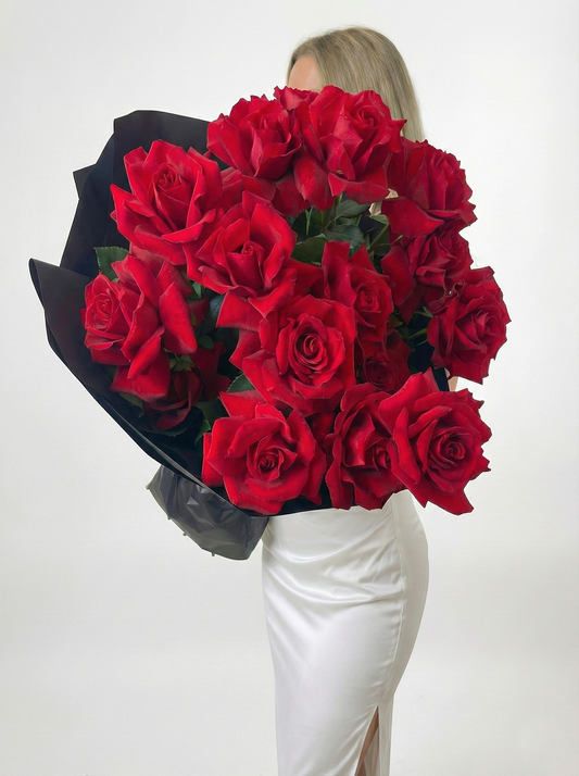 Large French Red Roses Bouquet