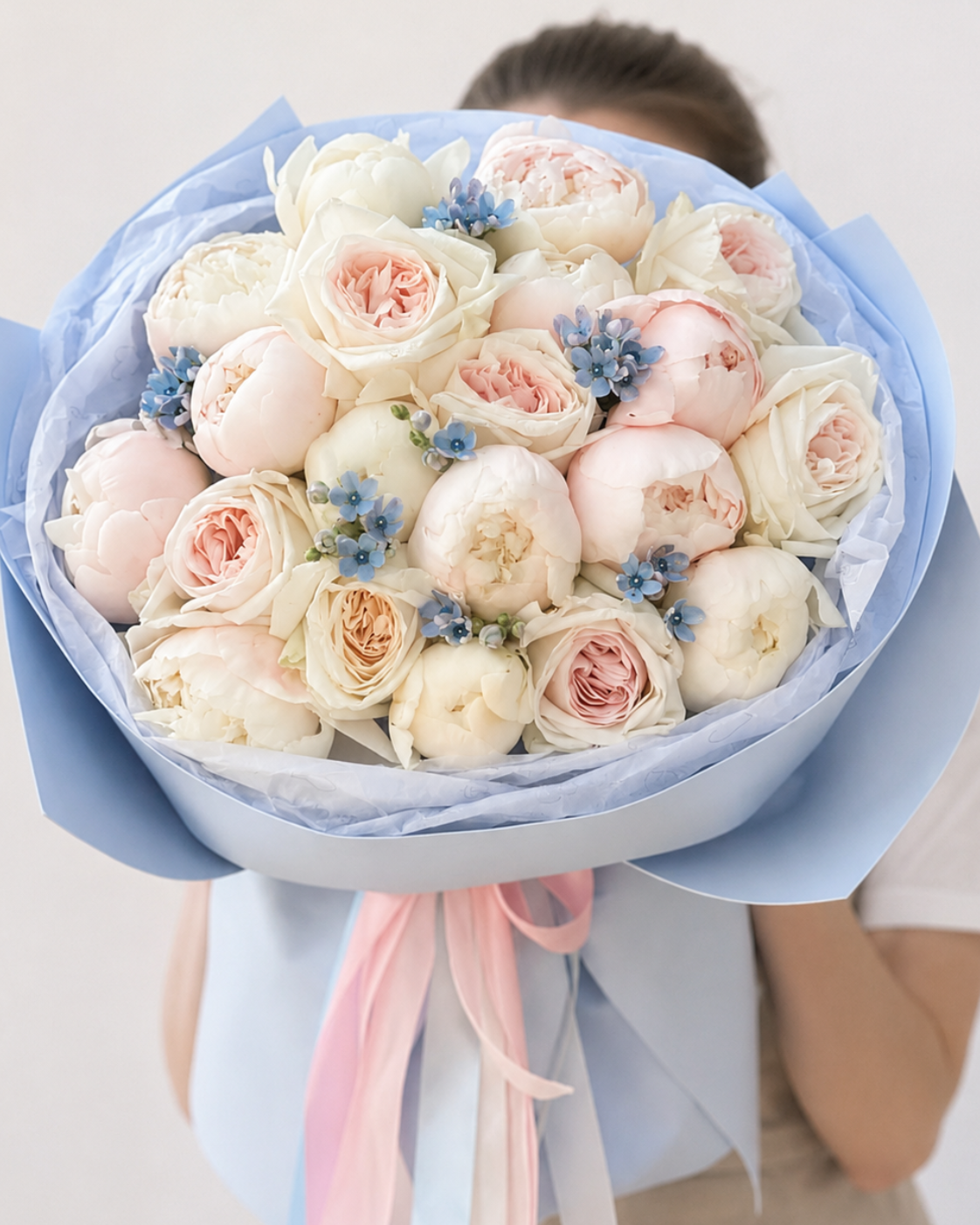 Bleu Amour Peony Bouquet