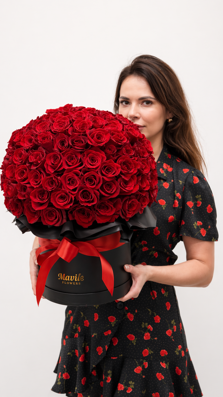 Midnight Red Luxury Box – Mavile Flowers Signature