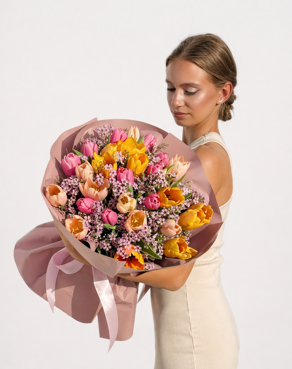 Tulip & Waxflower Artisan Bouquet
