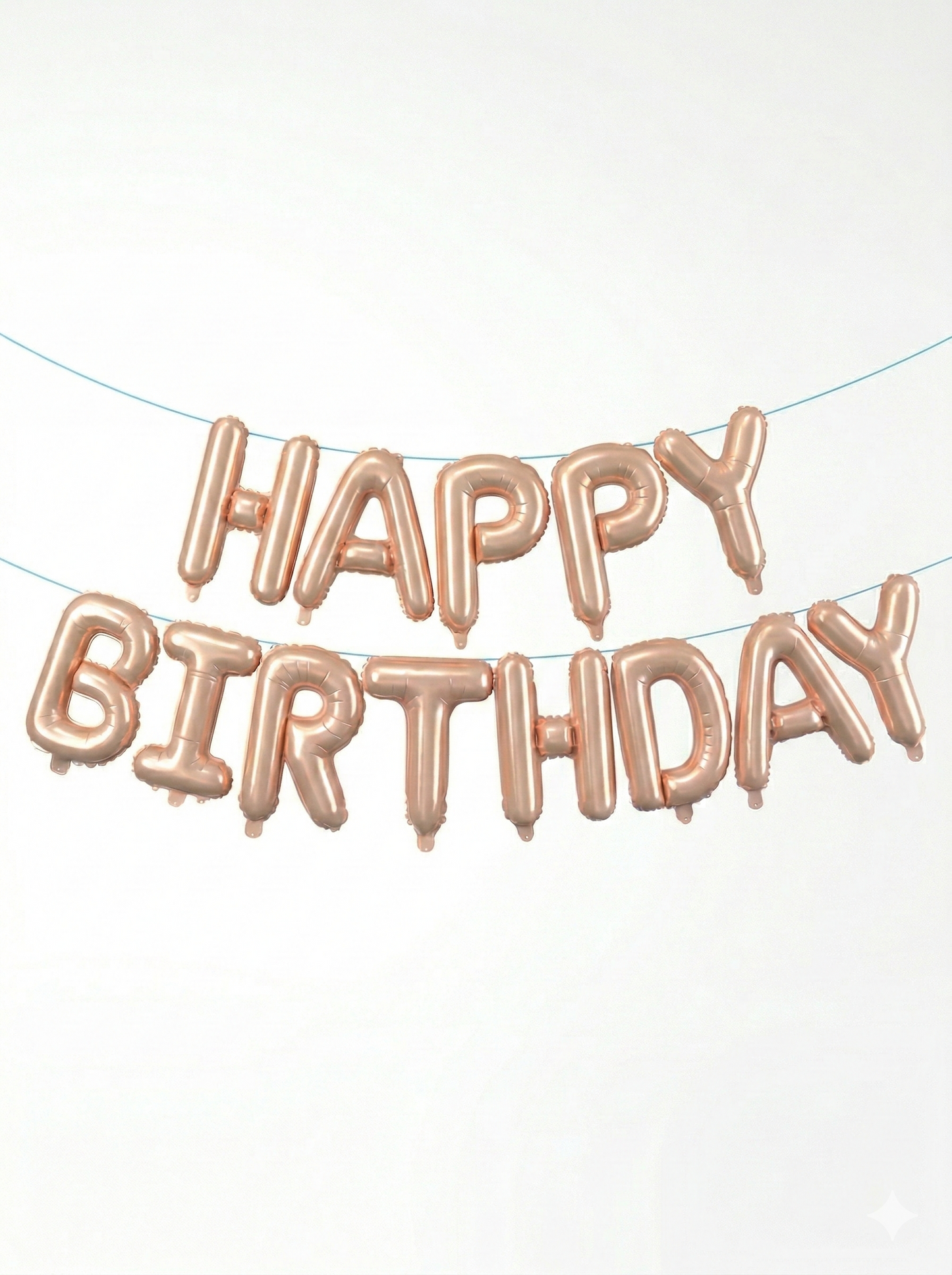 Gold Happy Birthday Balloons Banner