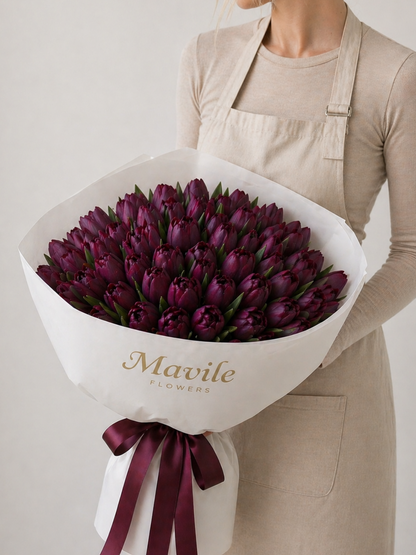 Nocturne Tulips Bouquet
