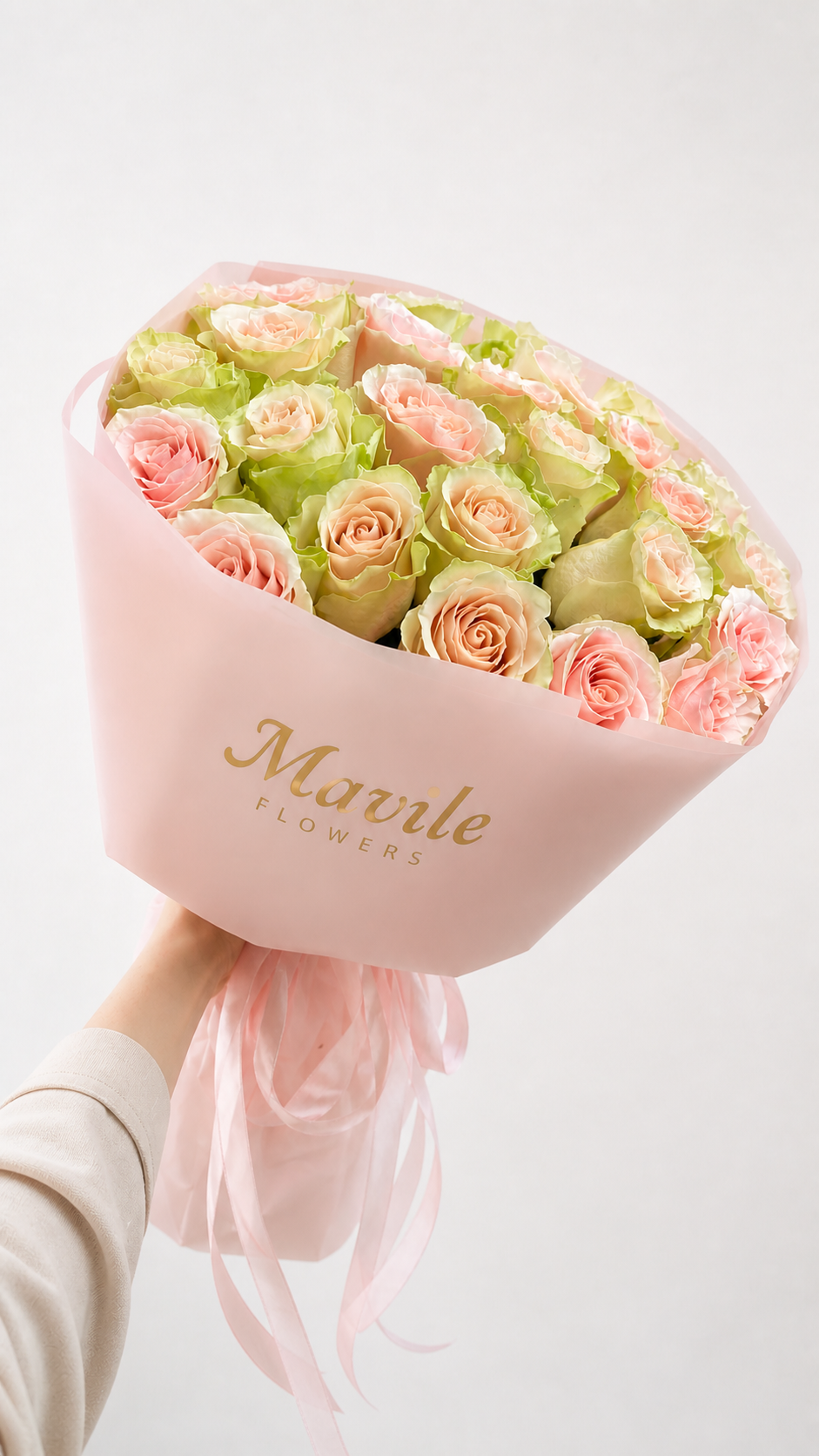 Rosé Lume Roses Bouquet