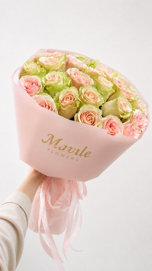 Soft Pink Rose Bouquet — Rosé Lume
