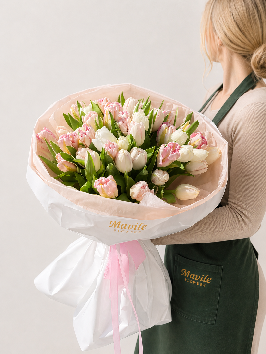 Blush Poise Tulips Bouquet