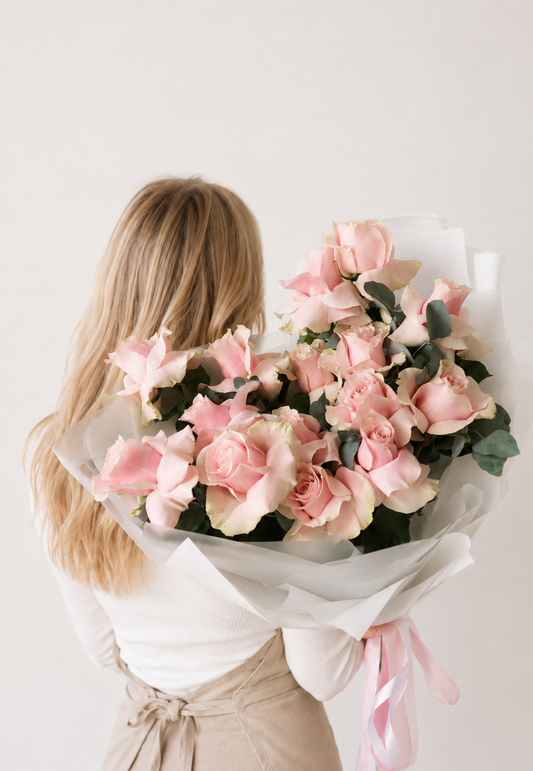 Blush French Rose Bouquet — French Veil