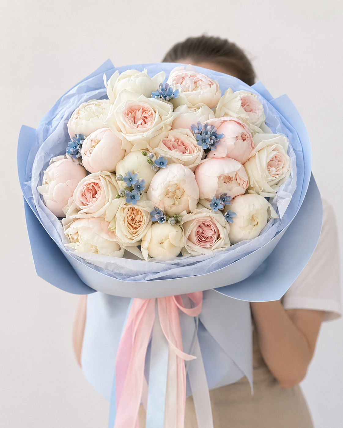 Bleu Amour Peony Bouquet