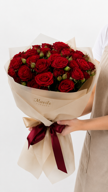 Rouge Caramel Rose Bouquet
