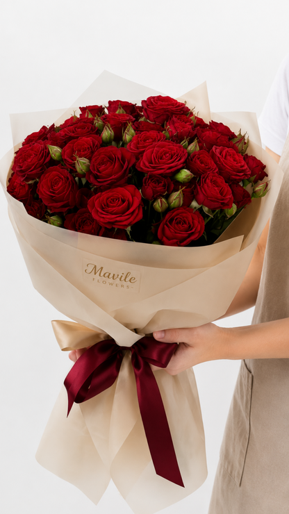 Rouge Caramel Rose Bouquet