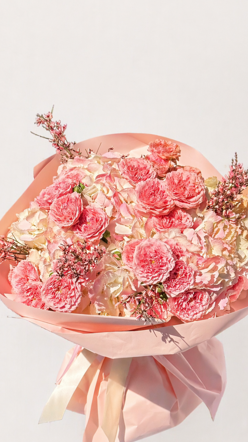 Blush Cloud | Romantic Garden Rose & Hydrangea Bouquet