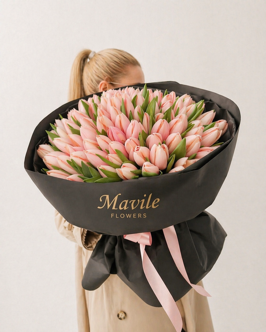 Pink Tulip Bouquet — Petal Cloud