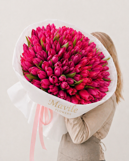 Blush Tulip Bouquet — Tulips Couture