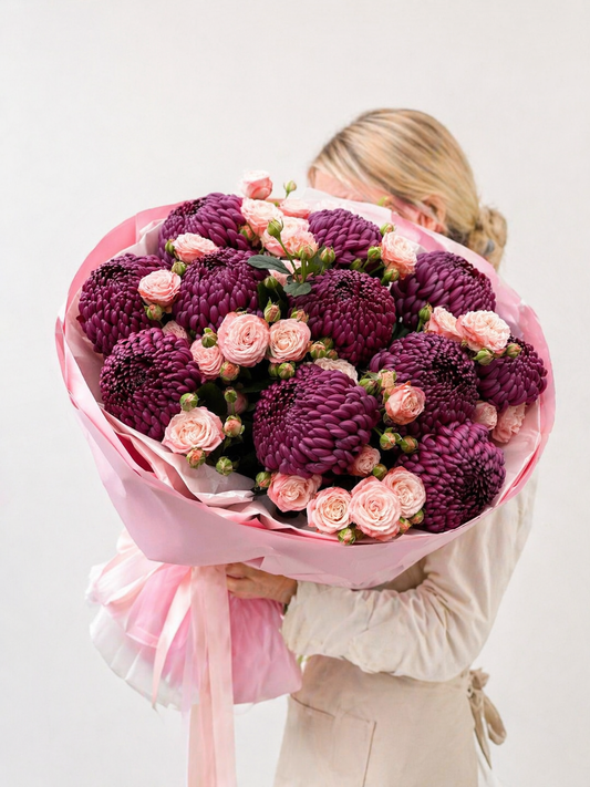 Chrysanthemum Spray Rose Bouquet — Velvet Garden