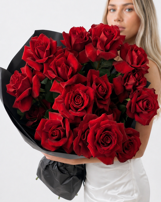 Premium French Red Rose Bouquet — Classic Love