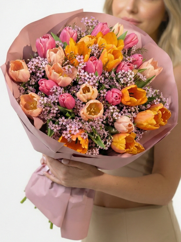 Tulip & Waxflower Artisan Bouquet