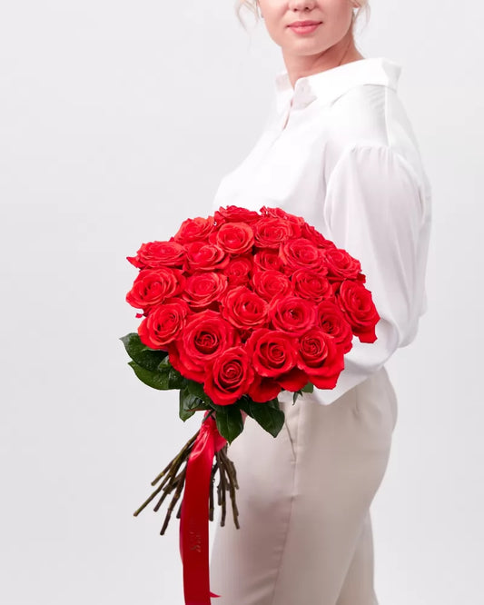 25 Premium Red Roses Bouquet